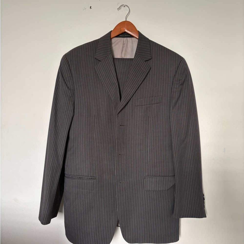 Michael Kors Gray Pinstripe Suit Jacket
